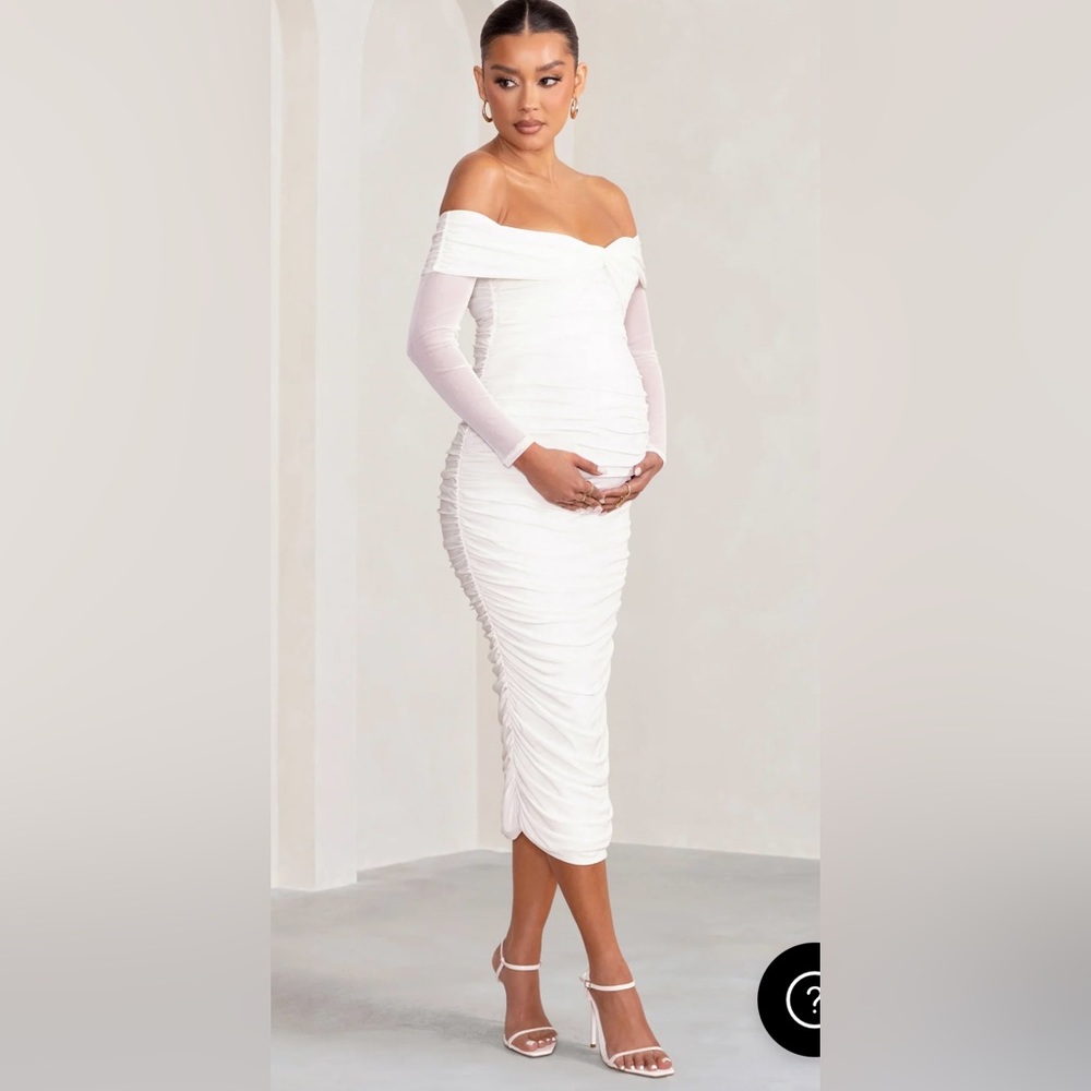 Off The Shoulder Maternity Dress